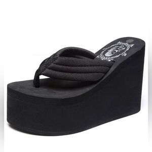 Womens Wedges Flip Flops Sandals Summer Thong Beach High Heel Platform